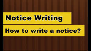 The letter writing format is important for candidates appearing for competitive exams such as ssc exam, rrb exam, bank exam or any other government exams. Notice Writing Format How To Write A Notice Examples Topics Youtube
