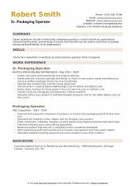 This statement lets your potential employers know what you want, and what you bring to the table. Packaging Operator Resume Samples Qwikresume