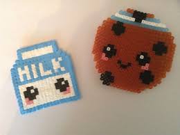 Cookies And Milk Hama Pearler Beads Pearler Beads Hama Beads Mario Characters