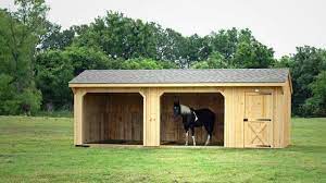 12x26 Run In Shed With 6 Ft Tack Room Horse Shed Small Horse Barns Livestock Barn