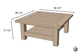 Coffee table using an old door. Square Coffee Table W Planked Top Free Diy Plans