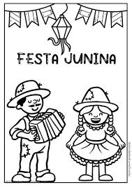 desenho para colorir festa junina educação infantil