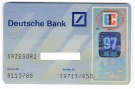 Bank Card Deutsche Bank Ec 97 Deutsche Bank Germany Federal Republic Col De Gm 0025