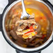 But sometimes you just don't have time to marinate the this is her favorite method of preparing flank steak! Easy All In One Instant Pot Steak Fajitas A Mind Full Mom