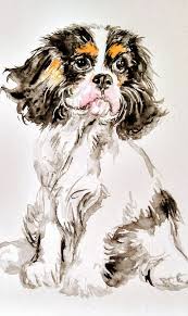 Charlie came to us at the beginning of april and is 7 months old now. Cavalier King Charles Spaniel Puppy Painting By Daniela Vasileva Saatchi Art