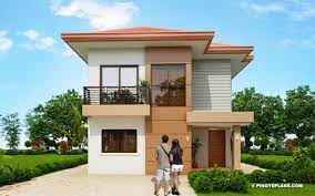 A clever two storey design was used with substantial block retaining walls hidden behind the home to ensure the home snugly fitted into the site. Elisa Four Bedroom Compact Two Storey House Design Pinoy Eplans