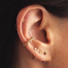 I Love The Golden Hanging Backs Ear Jewelry Earings Piercings Cute Ear Piercings