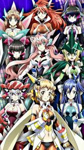 Serena Kanade Miku Shirabe Maria Kirika Yukine Hibiki Tsubasa Senki Zesshou Symphogear Magical Girl Anime Awesome Anime Otaku Anime