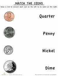 Learn The Coins Coin Matching Worksheet Education Com Kindergarten Money Worksheets Money Worksheets Money Math Worksheets