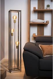 Lampadaire Droit Vintage Metal Thor Fer Naturel Lampes Salon Lampadaire Lampadaire Salon