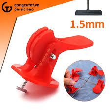 Ke bật cân bằng lát gạch tái sử dụng đường ron 1.5mm cho gạch dày 8-12mm  màu đỏ