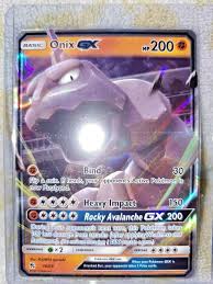 Daarnaast koop je ook deze pokemon gx tradecards tegen de. 36 68 English Nm Mint Ultra Rare Hidden Fates 1 X Pokemon Onix Gx Pokemon Individual Cards Toys Hobbies