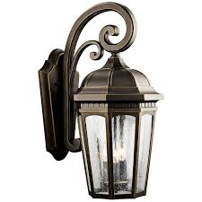 Kichler Courtyard 22 1 4 High Bronze Outdoor Wall Light 44951 Lamps Plus