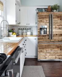 Natural Wood Kudumagnets Fridge Makeover Fridge Decor Rustic Refrigerators