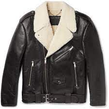 Marc Jacobs Grand Prix Oversized Shearling Biker Jacket 2 990 Liked On Polyvore Featuring Men S F Mens Shearling Jacket Mens Designer Fashion Mens Jackets