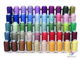 50 premium large cones 1100 yards each of polyester embroidery thread set 2