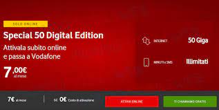 Maybe you would like to learn more about one of these? Vodafone Special 50 Digital Edition A 7 Euro Al Mese Online 50 Giga Sms E Minuti Illimitati Mondomobileweb It Telefonia Offerte E Notizie