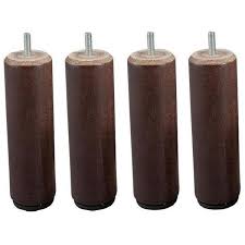 Pieds Cylindriques Bois Lot De 4 Bois Hetre Wenge Et Bois Massif
