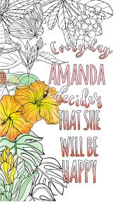 Name coloring pages for adults. Wonderful Me Is The Personalized Feel Good Adult Coloring Book Made With Your Name