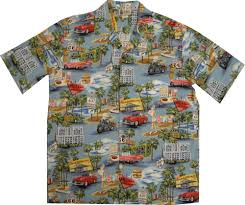 Tropical Route 66 Men Hawaiian Shirt