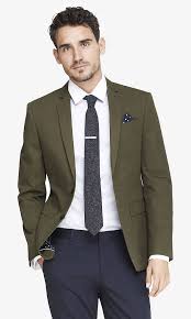 Olive Twill Blazer From Express Mens Professional Fashion Blazer Outfits Men Stylish Business Outfits