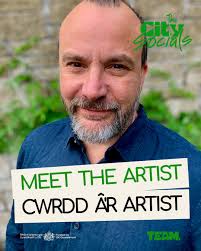 Join artist-in-residence Ashley McAvoy at 'The City Socials' this month,  and see their work Tidal City 📆 Thursday 25 September 📍 The Canopi, 59-61  Tudor St, Cardiff CF11 6AD 🕗 6:30pm Learn