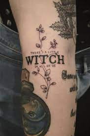 This haunting garden was created by tattoo artist and practicing witch noel'le alongside lizard milk. Lettering Tattoo Tattoos Witch In 2021 Tattoo Lettering Wiccan Tattoos Tattoos