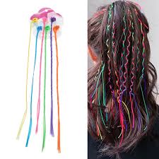 It can also look very fashionable and chic. 12pcs Kids Girls Colorful Nylon Braided Hair Clip On Hair Extensions Attachments Rainbow Hair Streak Hair Accessories Braid Maintenance Aliexpress