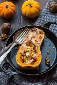 Courge Butternut Farcie Au Chevre Recette Recette Butternut Recettes De Cuisine Recette Courge Butternut