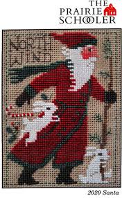 △▲△ pattern information △▲△ colors : Prairie Schooler 2020 Schooler Santa Cross Stitch Pattern 123stitch