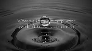 Drop synonyms, drop pronunciation, drop translation, english dictionary definition of drop. Isaac Newton Quote What We Know Is A Drop What We Don T Know Is An