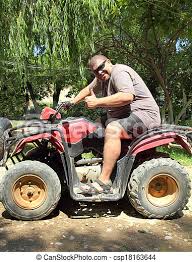 Sgs audited suppliers · china's b2b impact award · leading b2b portal Ein Ubergewichtiger Mann Auf Dem Quad Rad Ein Lustiger Ubergewichtiger Mann Sitzt Auf Dem Quad Bike Atv Canstock