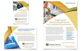 Thus, which kind of brochure software can be a better choice to design informative and professional brochures? Computer Services Consulting Flyer Ad Template Word Publisher