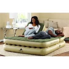 Ozark Trail Adjustable Dual Headrest Airbed Queen Size W Built In Electric Pump Ozarktrail Air Bed Bed Headrest Company Storage