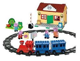 Big Peppa Pig Train Station Set Children Dollhouse Kids Toys Activity Play Lego Other Toys Games Toys Games Peppa Pig Lego Kids Toys Toys