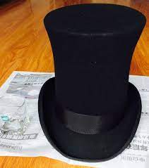 Can You Dig It 23cm 9 Inch Extra High Top Hat Steampunk Mad Hatter Victorian Vintage Traditional Wool Fedora Fash Mad Hatter Top Hat Top Hat Wool Fedora Hat