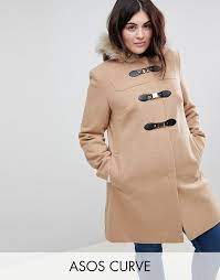 Camel asos coats first appeared on chictopia's streetstyle gallery in winter 2013 seen on melbourne blogger kisforkani of kisforkani.com. Asos Curve Duffle Coat With Faux Fur Hood Asos