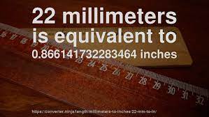 We assume you are converting between millimetre and inch. 22 Mm To In How Long Is 22 Millimeters In Inches Convert