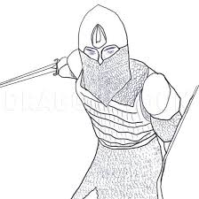 How To Draw A Knight Step By Step Drawing Guide By Loren Dragoart Com Learn how to draw chainmail pictures using these outlines or print just for coloring. how to draw a knight step by step
