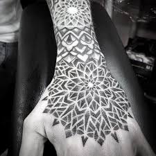 You can design the heartbeat pattern with a quote to add your personal touch to it. 40 Geometric Hand Tattoos For Men Pattern Design Ideas