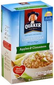 1200 x 1600 jpeg 306 кб. Quaker Instant Lower Sugar Apples Cinnamon Oatmeal 10 Ea Nutrition Information Innit