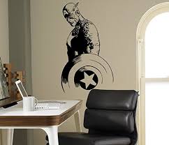 Check more elevated kids' room decorating ideas. Captain America Wall Decal Avengers Vinyl Sticker Comics Home Interior Children S Art Decor Ideas Bedroom Kids Room Removable Design 6 Cap Buy Online In Aruba At Aruba Desertcart Com Productid 33192297