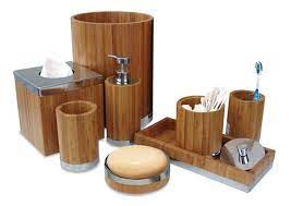 perfect wooden bathroom accessories set viraldecoration wooden bathroom accessories bathroom decor sets bamboo bathroom accessories
