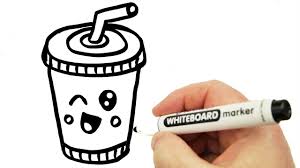 How To Draw A Cute Drink Easy Drawing On A Whiteboard Easy Drawings White Board Whiteboard Marker