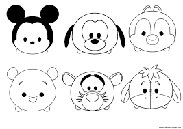 Print Tsum Tsum Disney Colouring Pages Coloring Pages