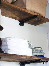 Diy Shelves Using Plumbing Fixtures As Brackets Diy Shelves Shelves Restoration Hardware Shelves