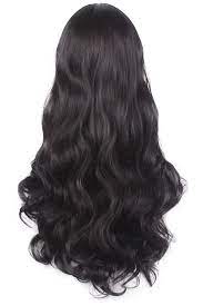 Black Wonder Woman Side Part Long Loose Wave Cosplay Wig Formal Hairstyles For Long Hair Long Loose Waves Wigs