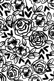 Black And White Rose Wallpaper Colorful Fabrics Digitally Printed By Spoonflower Roses Black And White Florals Flower Design For Illustration Pattern Print Black And White Roses Black And White Flowers Black And White Design