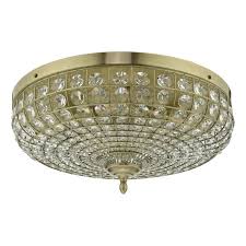 Maybe you would like to learn more about one of these? Asmara 5 Light Flush Antique Brass Crystal
