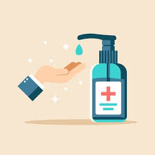 Flat Design Hand Sanitizer Illustration Hand Sanitizer Shampoo Bottles Design Hand Washing Poster